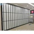 Porta dobrável de cristal transparente comercial